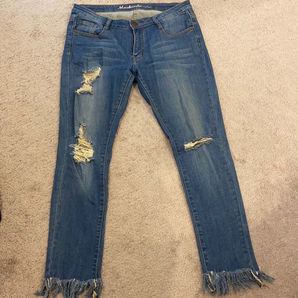 Machine jeans distressed size 11